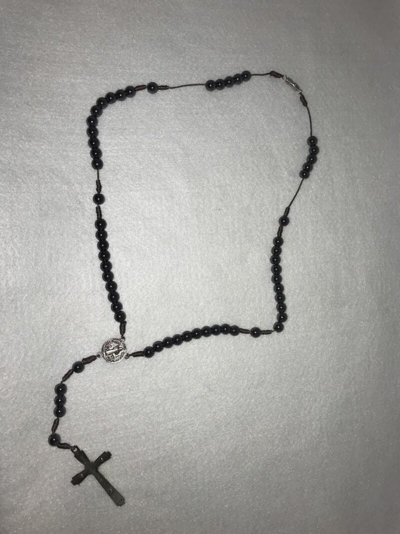 Terço de Pescoço São Bento Cordão 30cm
